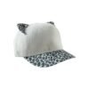 Cat Ear Fur Cap – Trendy Winter Headwear with Printed Visor