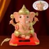 Solar-Powered Dancing Ganesha Idol – Eco-Friendly Spiritual Décor