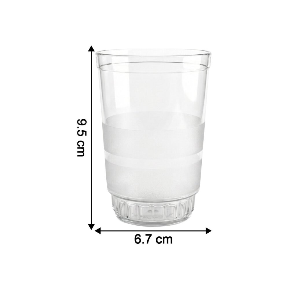 Glass-06_3441af22-bdd3-448e-9e7b-8b408f7941b7.jpg Janta Drinking Glass Set – 6 Pc with Frosted Grip, 300ml Each