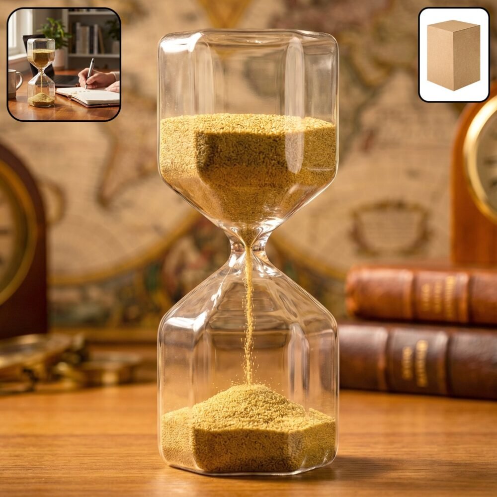 Glass-Sand-Timer-1.jpg Elegant 4-Minute Glass Sand Timer for Desk & Decor