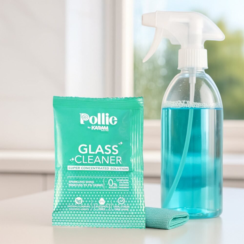 Glass & Mirror Cleaner Sachet – Streak-Free 15g Concentrate