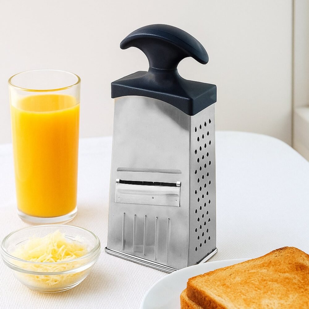 Grater-01.jpg Stainless Steel 4-in-1 Grater & Slicer – Multipurpose Kitchen Tool