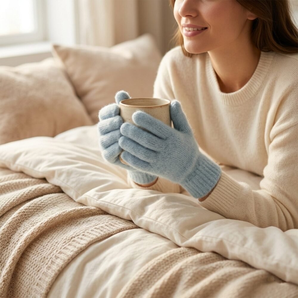 GreyHandGlove-03.jpg Fleece Winter Gloves – Cozy Full Finger Hand Warmers for Men & Women
