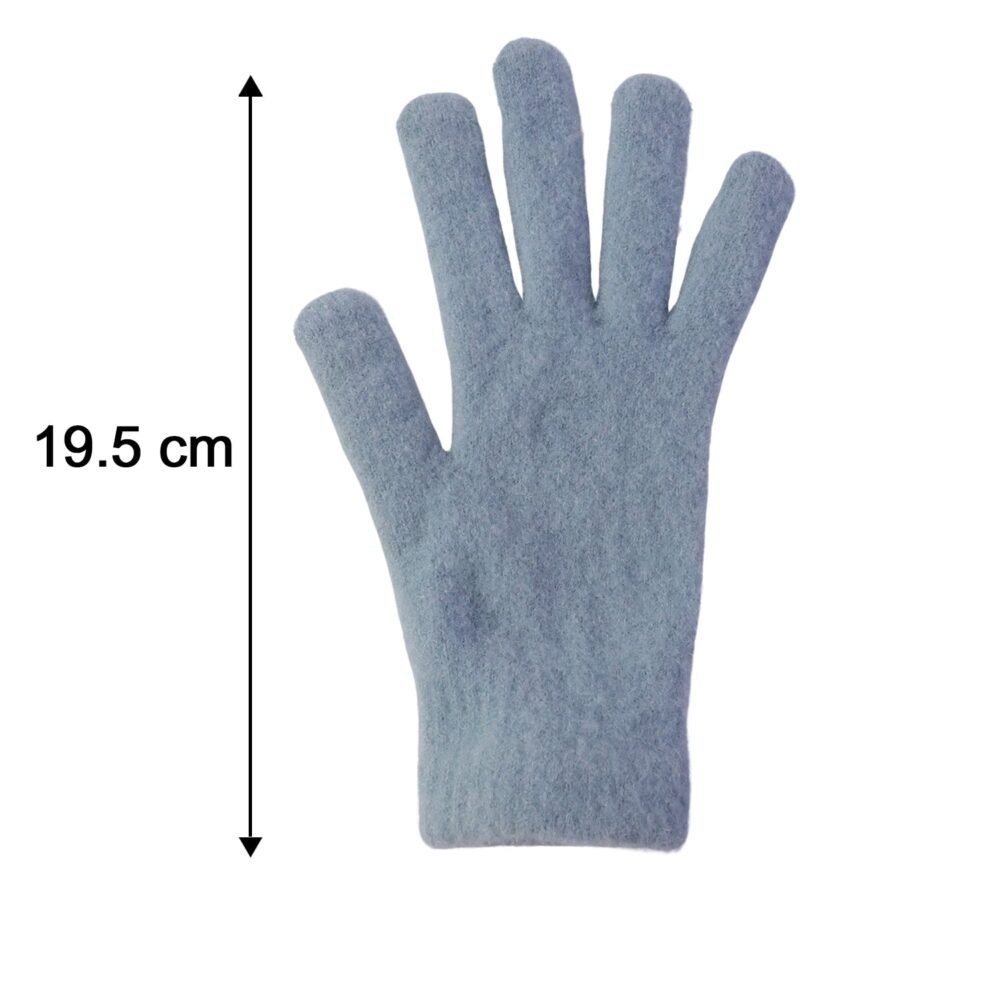 GreyHandGlove-size.jpg Fleece Winter Gloves – Cozy Full Finger Hand Warmers for Men & Women