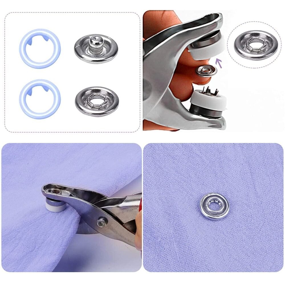Snap Button Plier Kit – Heavy Duty with 100+ Assorted Studs