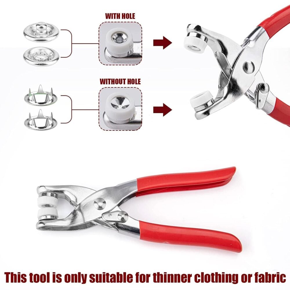 Snap Button Plier Kit – Heavy Duty with 100+ Assorted Studs