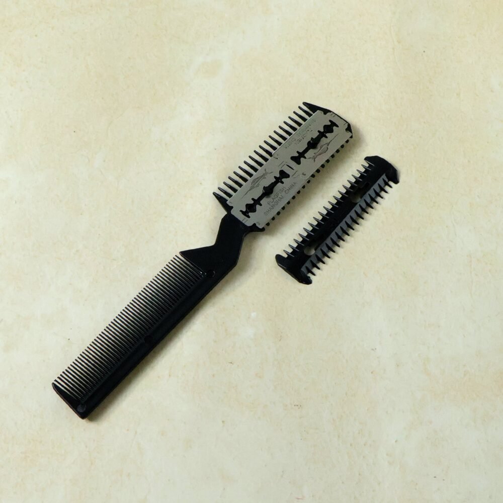 HairCutterComb-05.jpg Hair Cutting Comb with Razor Blade – Precise Grooming Tool for Men & Women