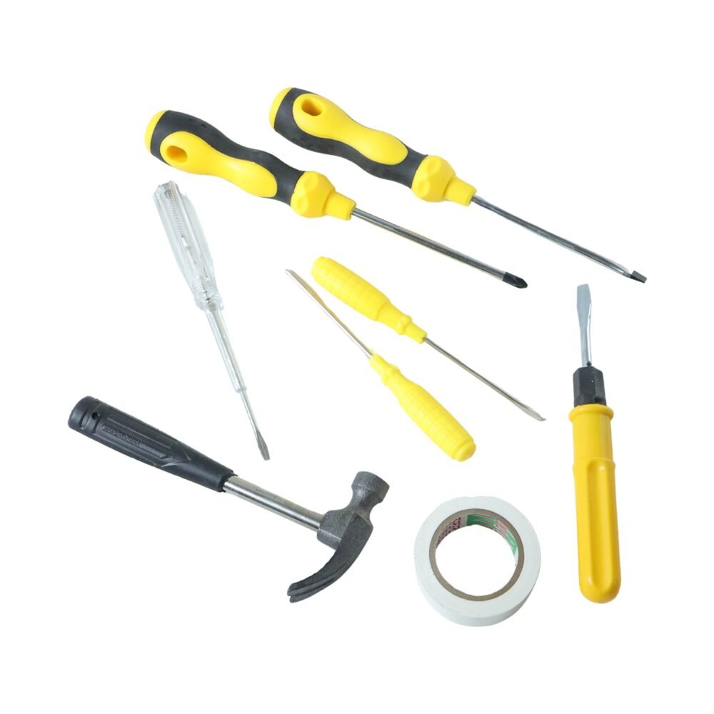 HardwareTools-04.jpg 8 in 1 Hand Tool Kit – Compact DIY Repair & Maintenance Set