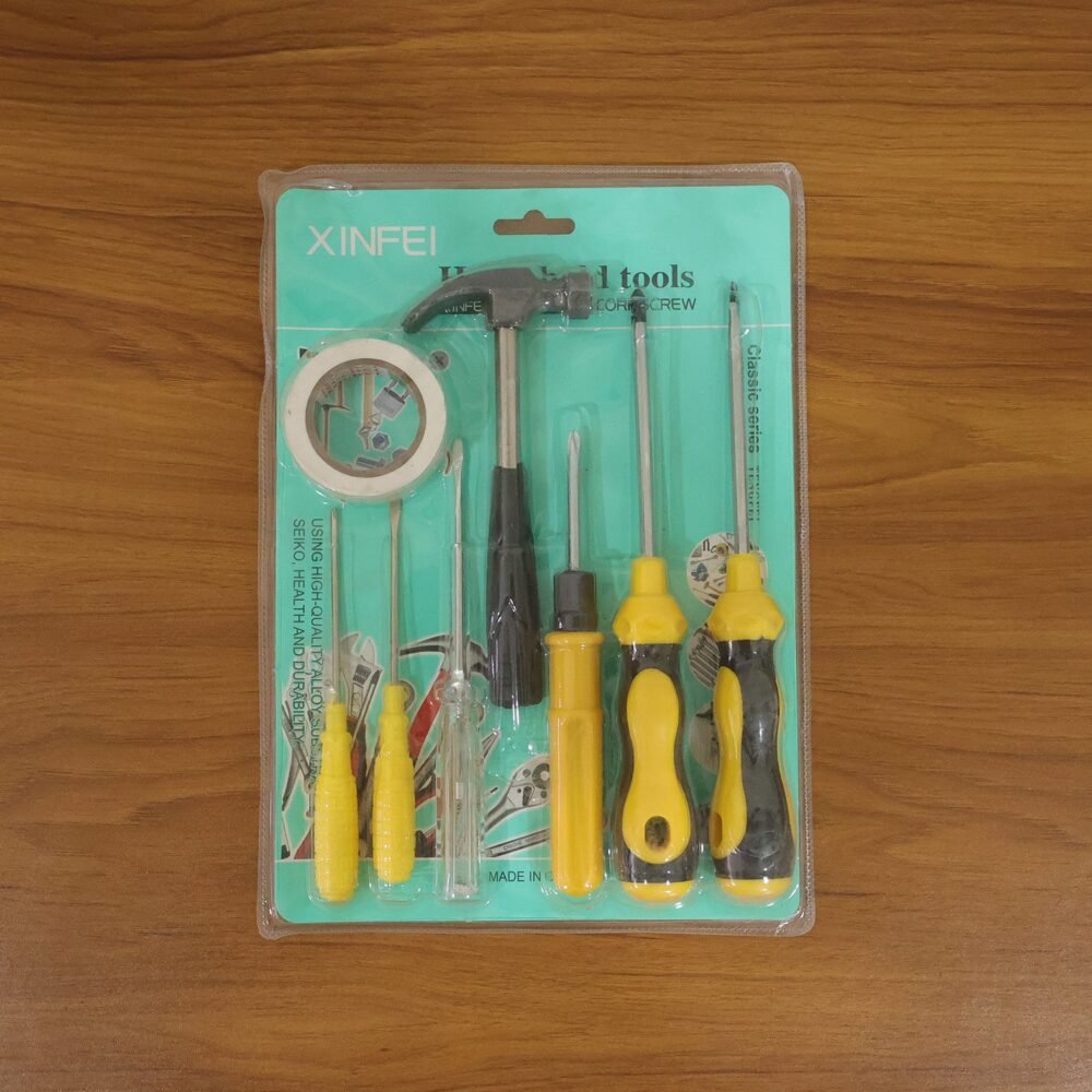 HardwareTools-live.jpg 8 in 1 Hand Tool Kit – Compact DIY Repair & Maintenance Set