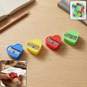 HeartSharpener-WOSKU-01.jpg Heart Shape Pencil Sharpener – Colorful & Portable for Kids