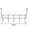 HookHangerOrganizer-size.jpg Over the Door Metal Hook Rack – Space Saving 5 Hook Organizer