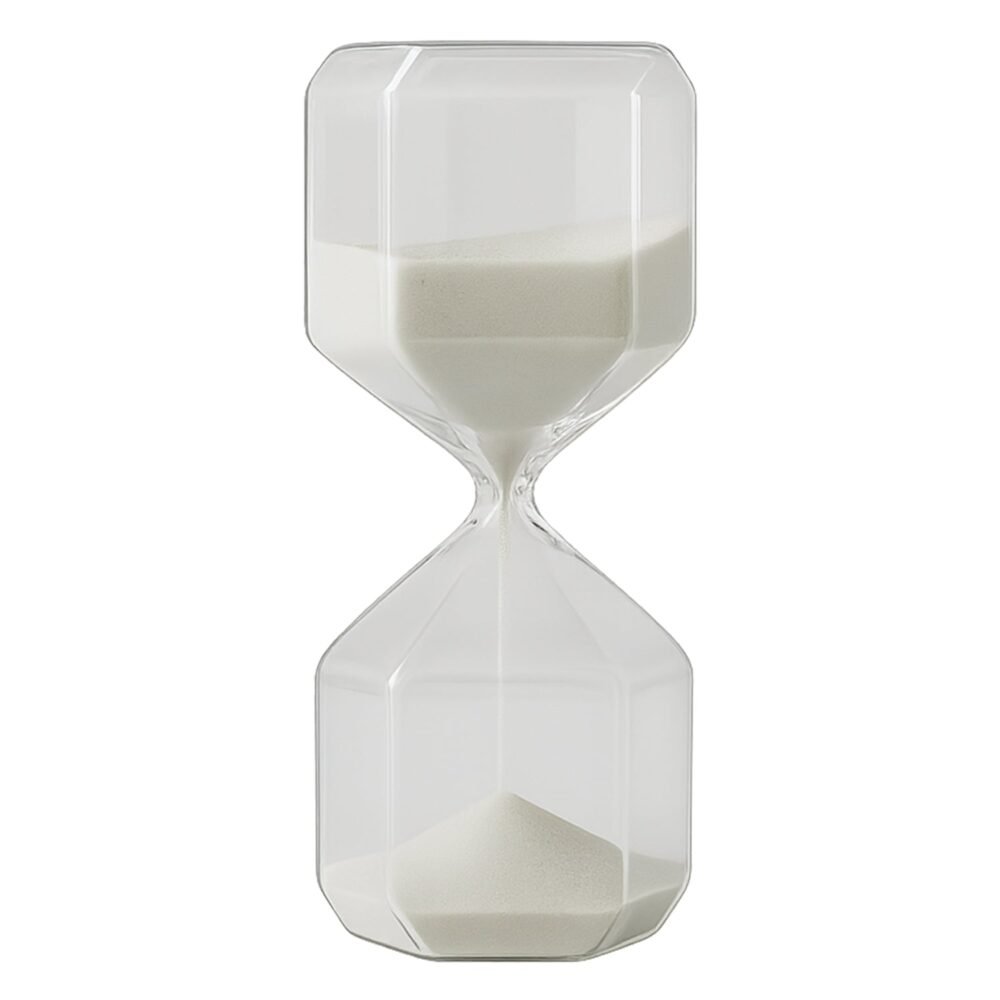Hourglass-04.jpg Glass Hourglass Timer – Elegant 2.5-Minute Visual Focus Timer