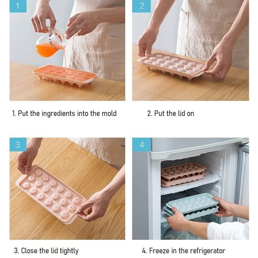 Ice-Cube-Chocolate-Trey-03.jpg Plastic Ice Cube Tray – 18 Diamond Cavities for Easy Release