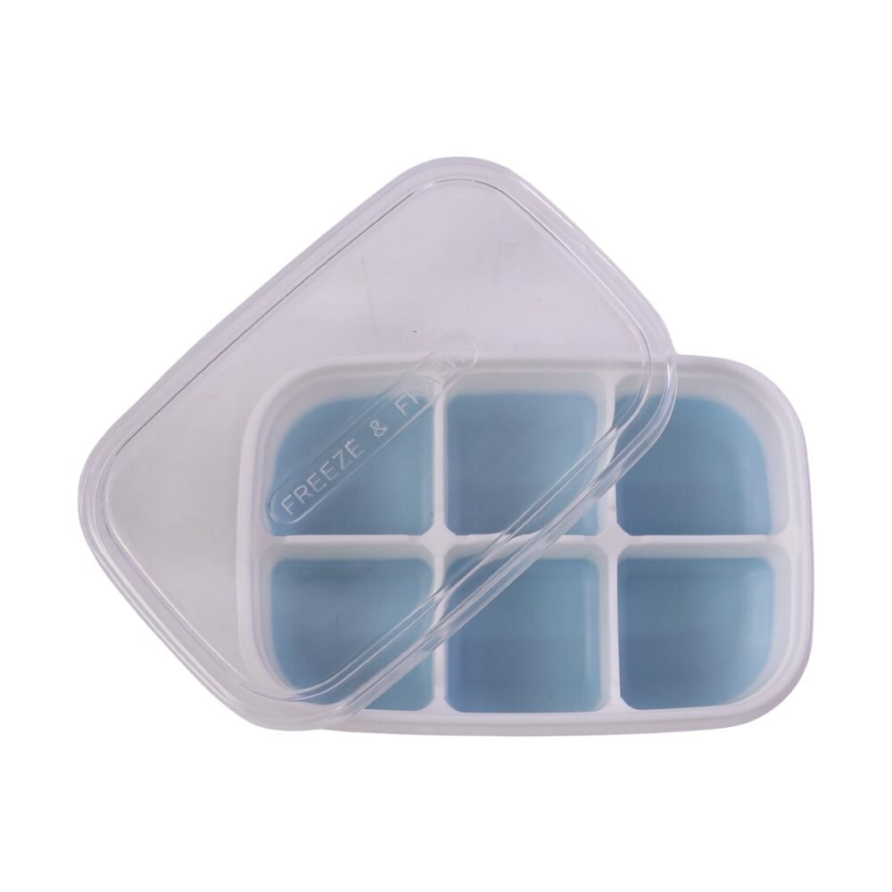 Mini Plastic 6-Cavity Ice Cube Tray – Space-Saving & Reusable