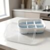 Mini Plastic 6-Cavity Ice Cube Tray – Space-Saving & Reusable