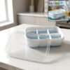 Mini Plastic 6-Cavity Ice Cube Tray – Space-Saving & Reusable