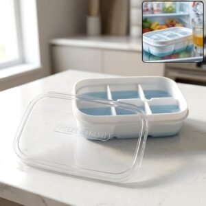 IceCubesMold-WOSKU-01.jpg Mini Plastic 6-Cavity Ice Cube Tray – Space-Saving & Reusable