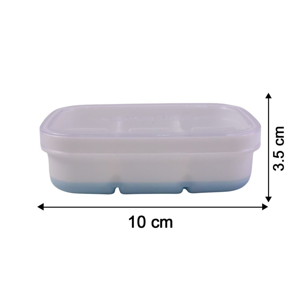 Mini Plastic 6-Cavity Ice Cube Tray – Space-Saving & Reusable