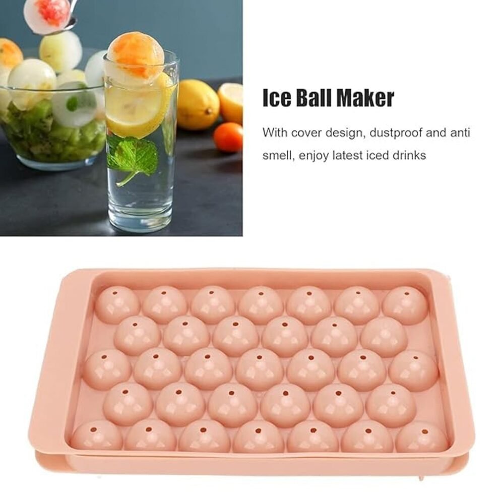 IceTray-02.jpg Plastic Ball Ice Cube Tray – Durable & Easy Release with Lid