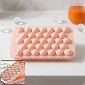 IceTray-WOSKU-01.jpg Plastic Ball Ice Cube Tray – Durable & Easy Release with Lid