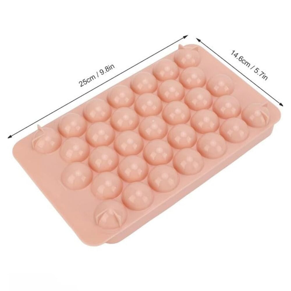 IceTray-size.jpg Plastic Ball Ice Cube Tray – Durable & Easy Release with Lid