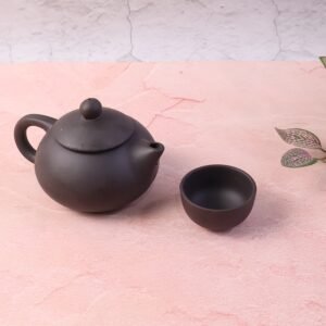 Kettle-Set-02.jpg Matte Black Ceramic Tea Set – Elegant Teapot with 4 Cups