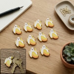 KeyChainAccessoriesairBanana-WOSKU-01.jpg Cartoon Banana Keychains – Cheerful 10pc Set for Bags & Keys
