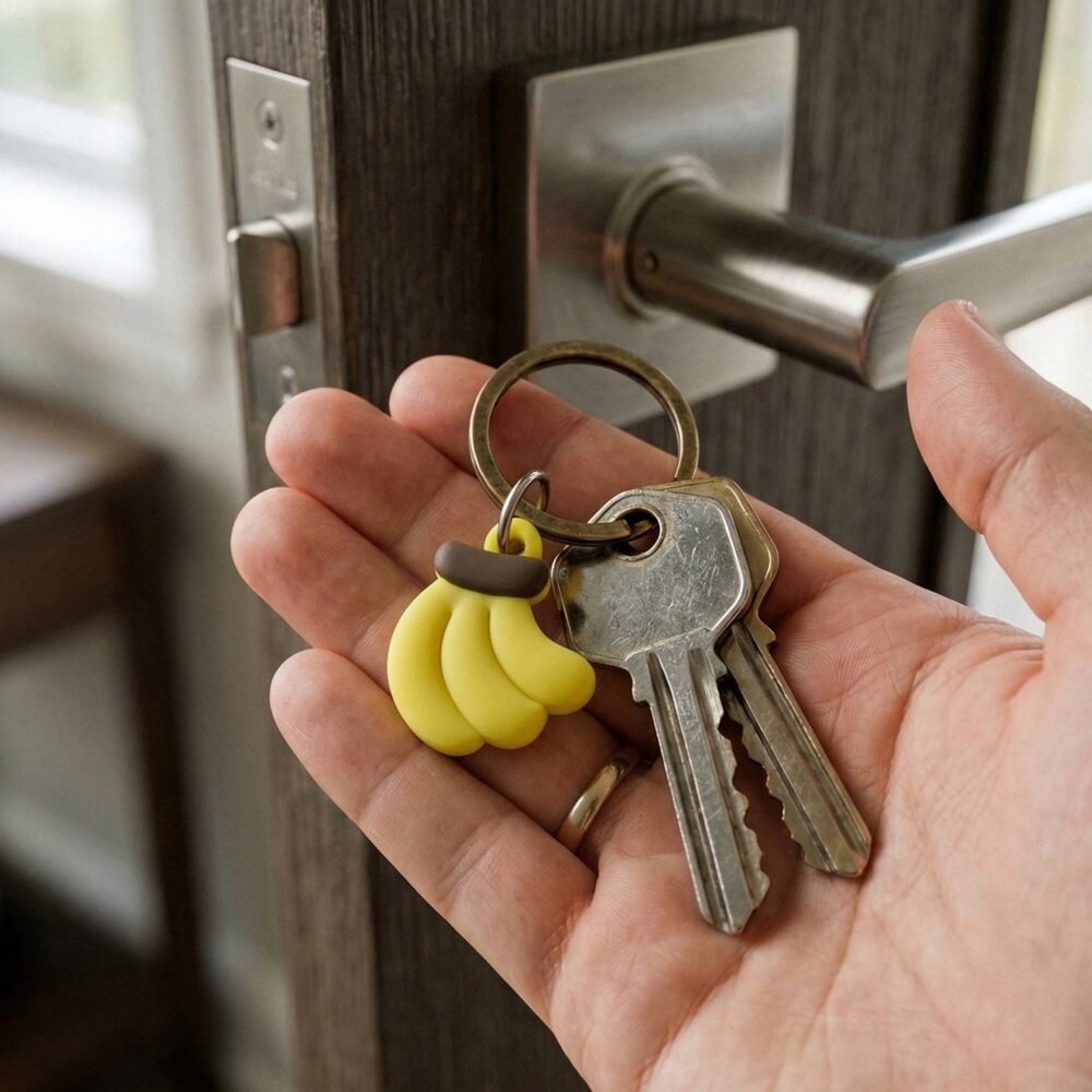 Banana Shape Keychain – Fun and Trendy Bag Accessory