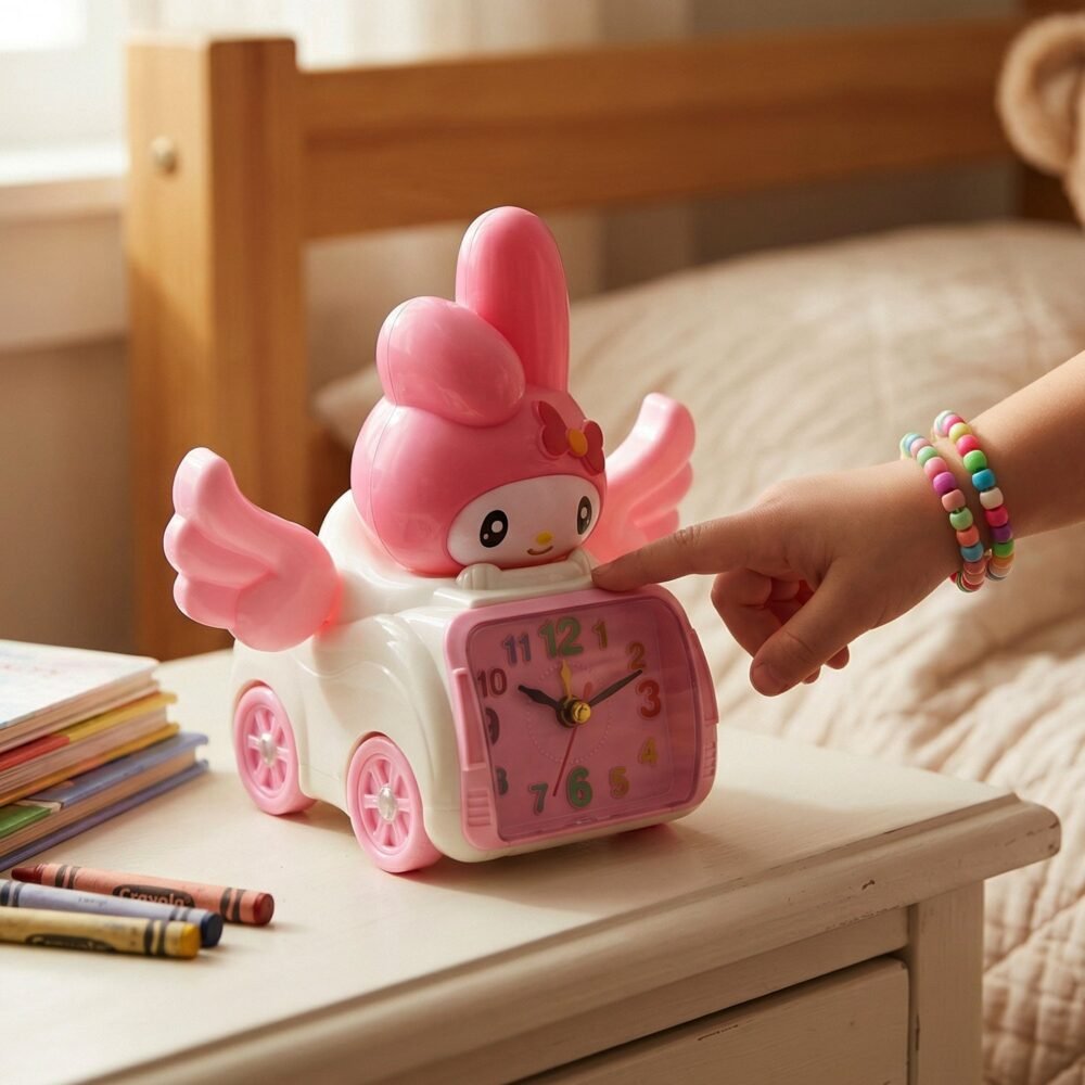 Kids-Alarm-Clock-with-Car-Shape-5.jpg Kids Alarm Clock – Fun Cartoon Bunny Car Design for Bedrooms