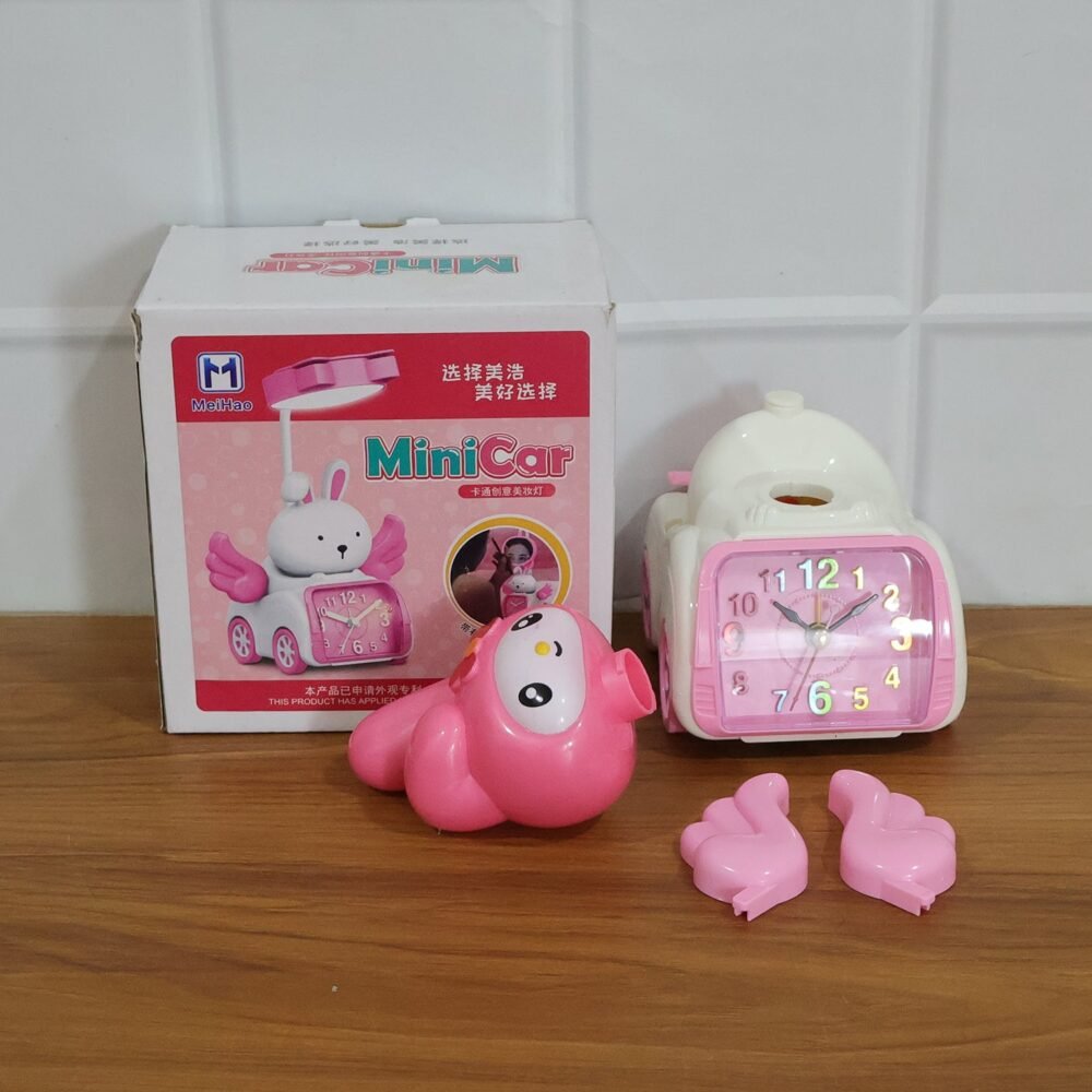 Kids-Alarm-Clock-with-Car-Shape-8.jpg Kids Alarm Clock – Fun Cartoon Bunny Car Design for Bedrooms