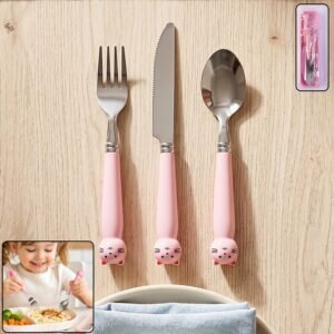 Kids Stainless Steel Cutlery Set – Safe, Durable & Portable