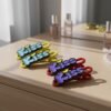 Kiss Text Hair Clip Set – Trendy 4-Piece Decorative Hair Accessories