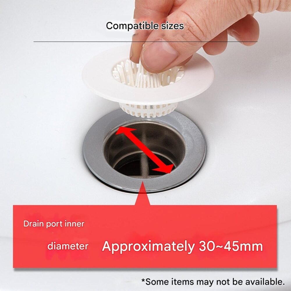 Sink Drain Hair Catcher – 5 Pcs Multipurpose Strainer Filters