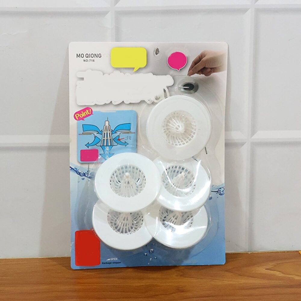 Sink Drain Hair Catcher – 5 Pcs Multipurpose Strainer Filters