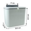 KitchenDustbin-size.jpg Kitchen Dustbin – Space-Saving Wall Mounted Plastic Bin