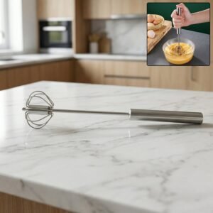 KitchenFestSteelHandPushWhiskBlender.jpg Stainless Steel Hand Push Rotary Whisk – Effortless Mixing Tool