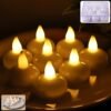 Round LED Flameless Tealight Candles – Safe Warm Glow Set of 8