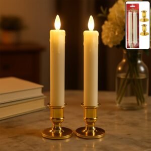 LED-Swing-Electronic-Candles-01.jpg LED Flameless Taper Candles – Set of 2 Realistic Flickering Lights