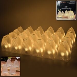 Transparent Decorative LED Candle Lights – Set of 24 Flameless