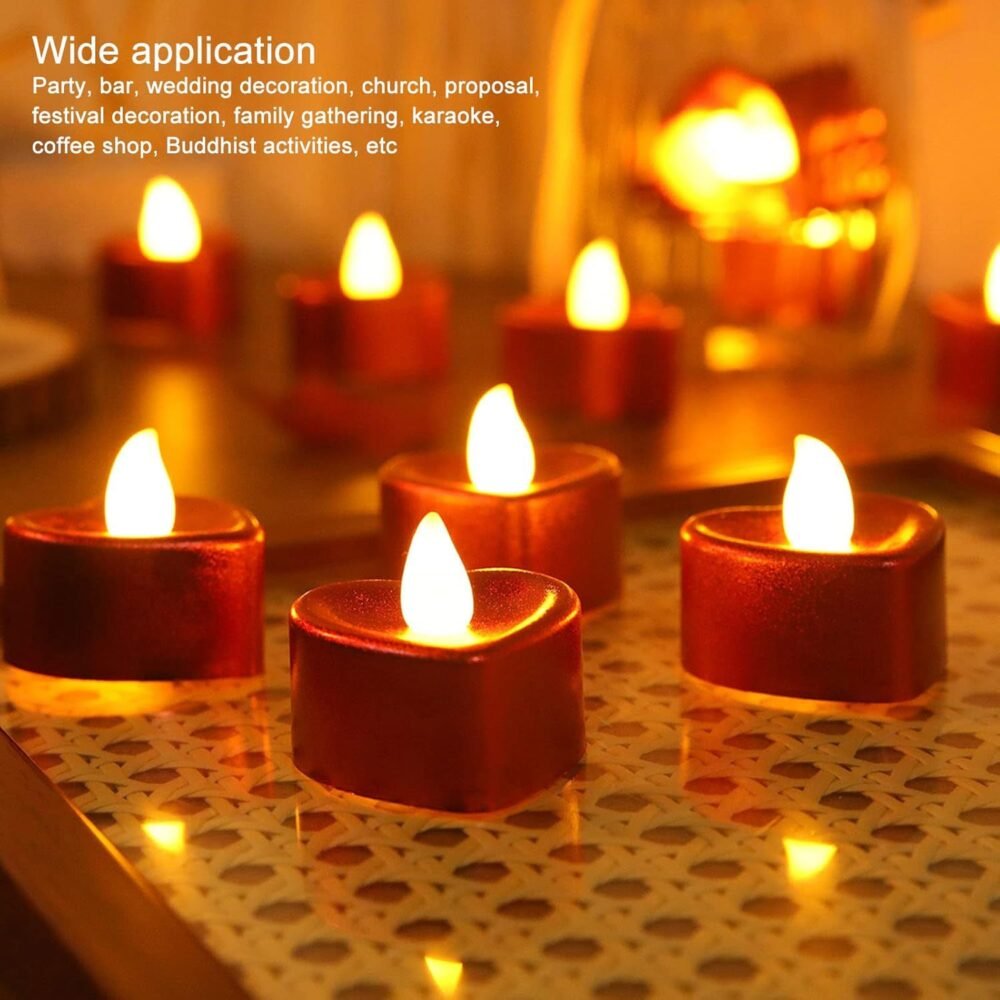 LED-tealight-candles-03.jpg Heart Shaped LED Tea Light Candles – 12 Pc Mix Color Set