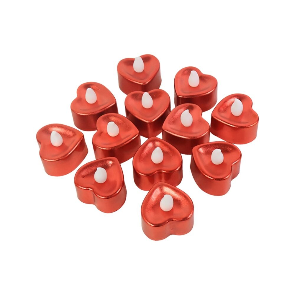 LED-tealight-candles-05.jpg Heart Shaped LED Tea Light Candles – 12 Pc Mix Color Set