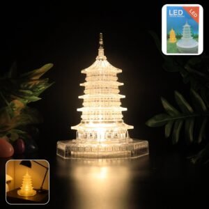 LEDCrystalPagoda-WOSKU-01.jpg LED Crystal Pagoda Light – Elegant Battery Operated Decor