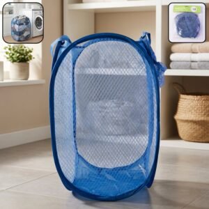 Foldable Mesh Laundry Bag – Large Capacity, Portable & Stylish