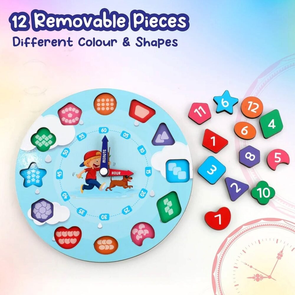 Learning-Wooden-Clock-03_040d989c-fd3f-47e6-88d8-d0d712919df8.jpg Wooden Educational Learning Clock Toy – Movable Hands & Shape Blocks