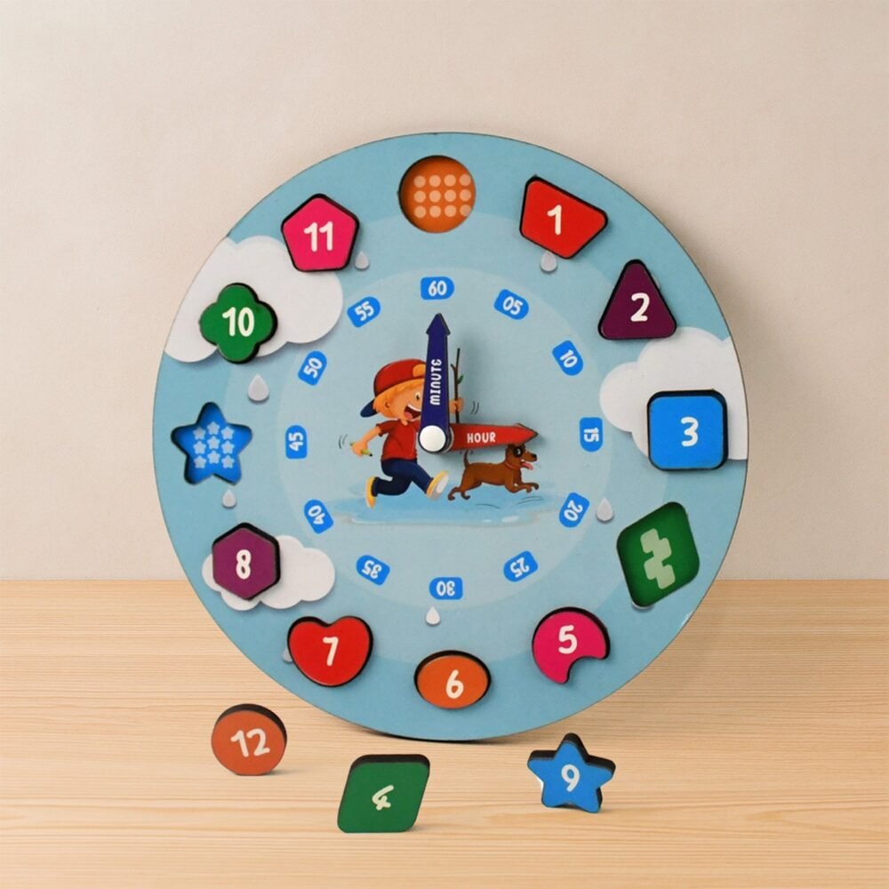 Learning-Wooden-Clock-07_32c952e9-d40f-4a81-a1f2-30e0d2fed943.jpg Wooden Educational Learning Clock Toy – Movable Hands & Shape Blocks