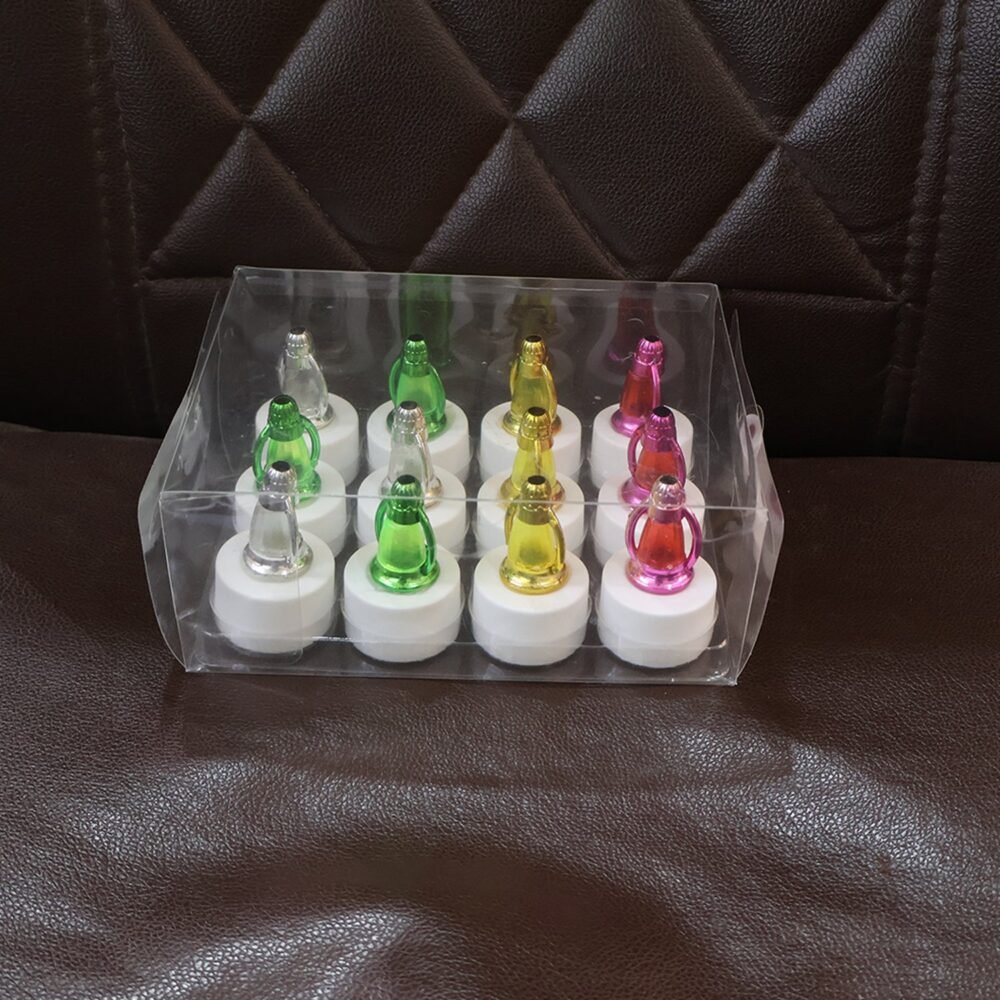 LED Decorative Candle Lamps – Set of 12 Multicolor Flameless Lights
