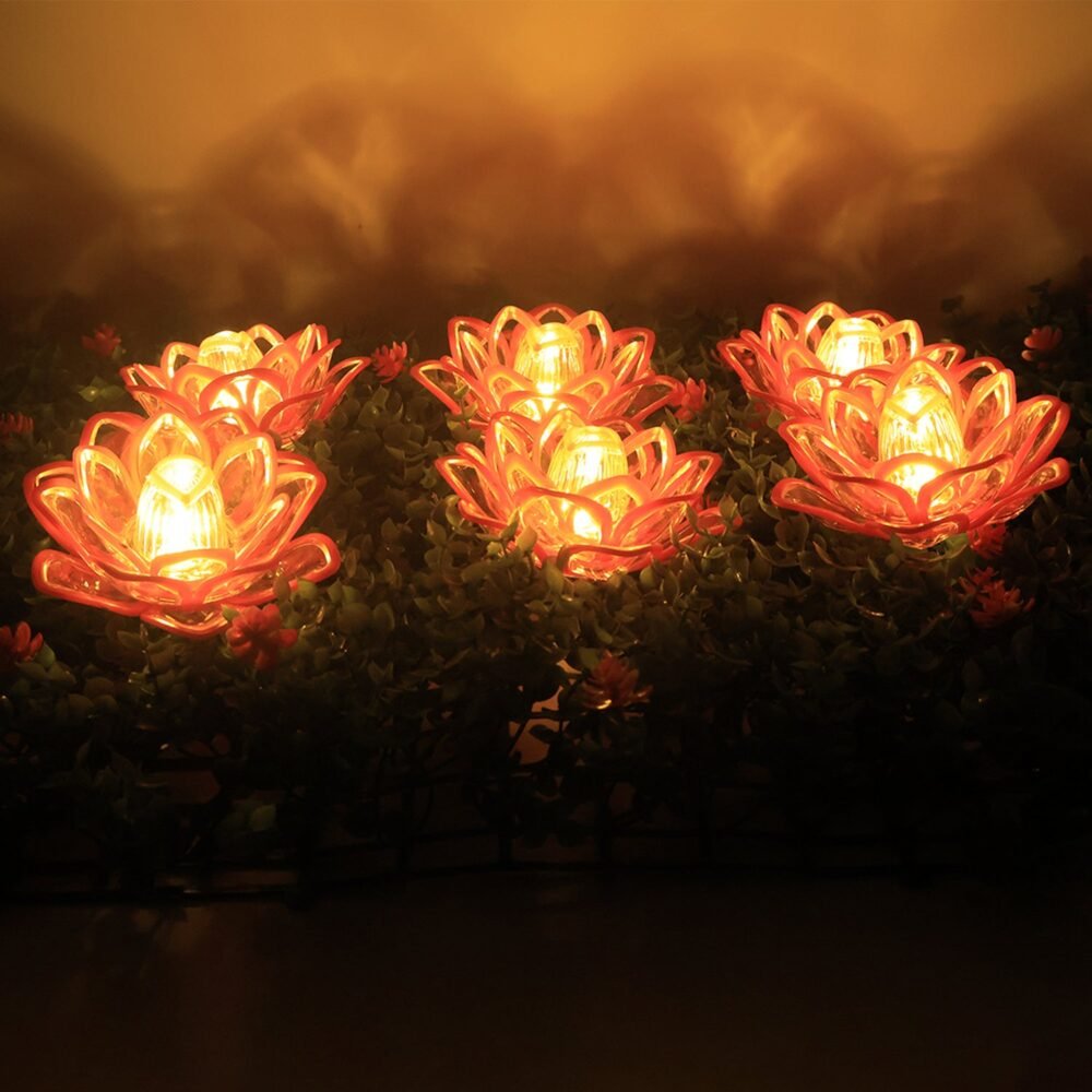 Led-Lotus-Lamp-07.jpg Lotus Shaped LED Flameless Candles – Set of 6 Decorative Lights