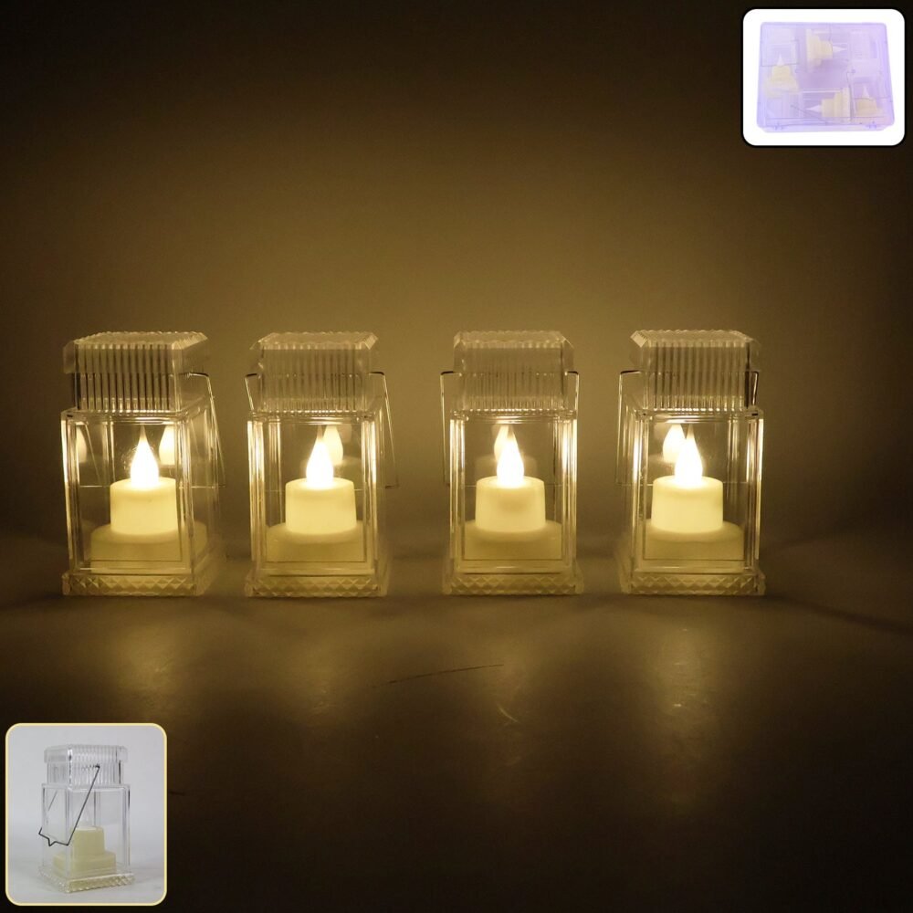 LED Flameless Lantern Candles – Safe Warm Glow Set of 4
