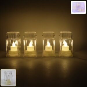 LED Flameless Lantern Candles – Safe Warm Glow Set of 4