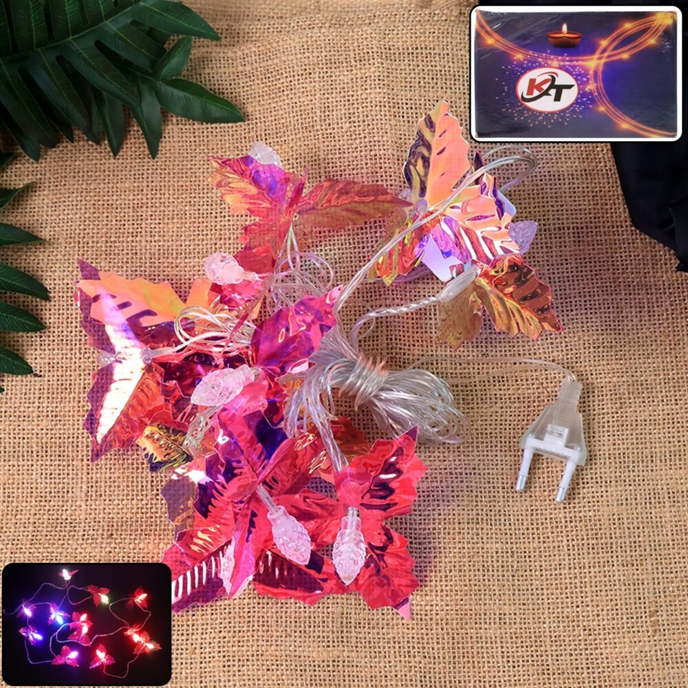 LED Leaf String Lights – 4 Meter Multicolor Decorative Lighting